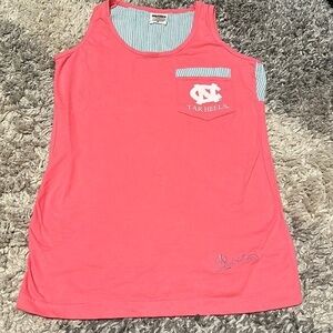 Pressbox Tar Heels Go Heels Pink Tank Top Small